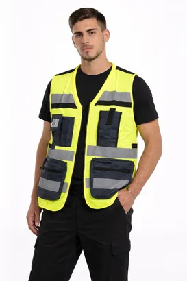 אפוד זוהר עם כיסים